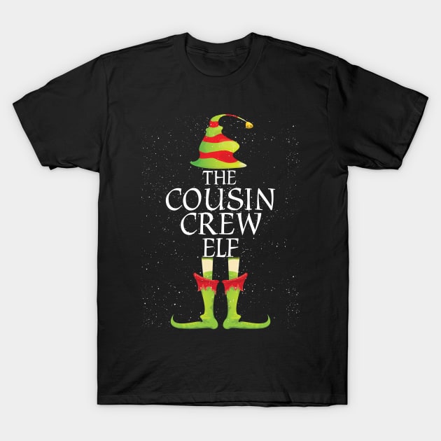 Cousin Crew Elf Family Matching Christmas Group Funny Gift T-Shirt by Davishasari